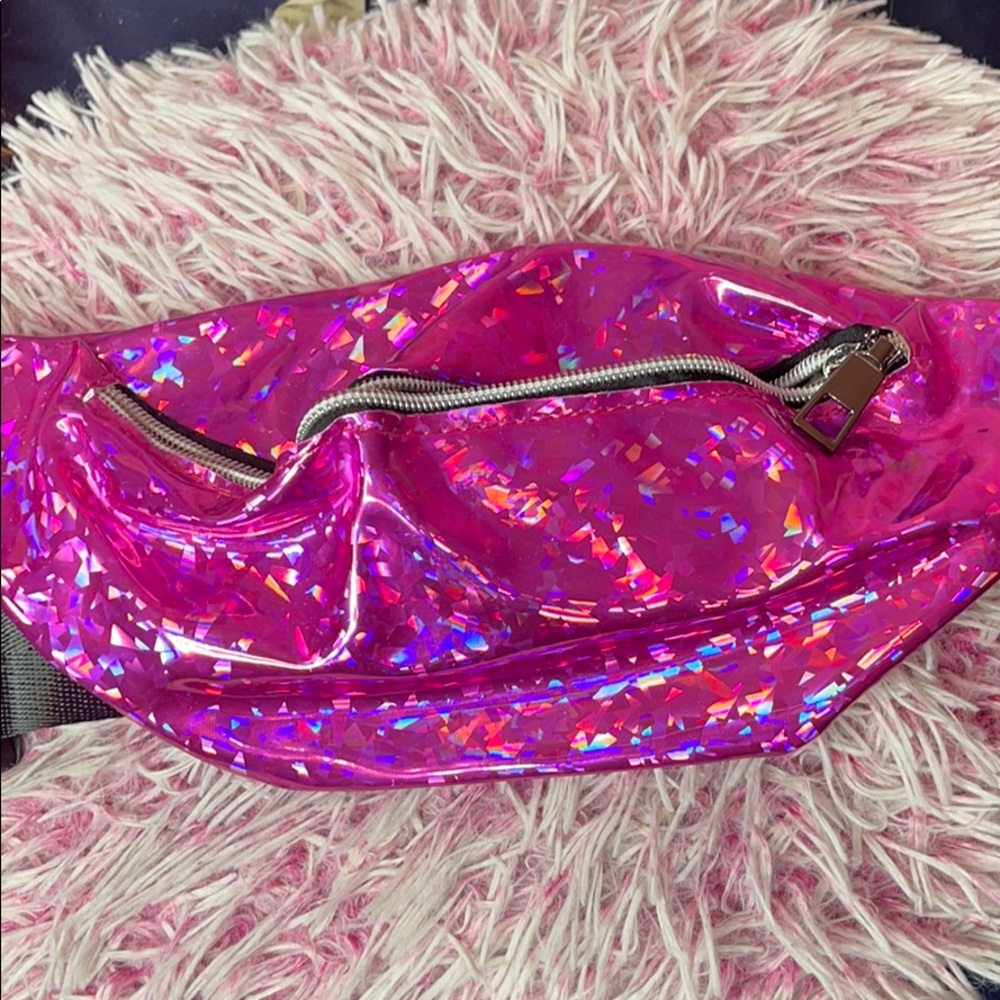 Pink reflective Fanny pack